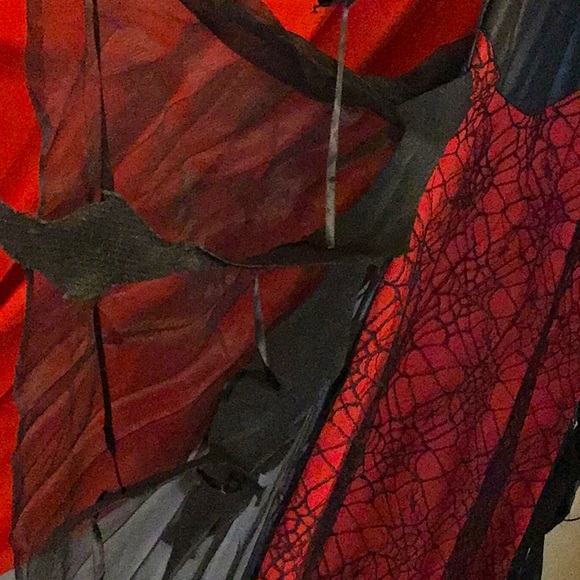 Black Widow Costume Dress OS (0 to Size 9). NWT, Never Used. - Picture 3 of 5